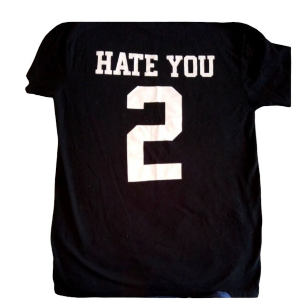 Gildan "Hate You 2" Black Tee Shirt Sz M